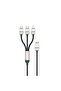 3-in-1 Braided USB-A to USB-C & Lightning Cable 1.2M – Fast Charging & 480Mbps Sync