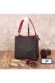 Vegan Leather 3 Compartment Large Size Women's Hand and Shoulder Bag - 2