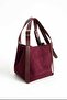 Women's Large Size Suede Shoulder Bag Burgundy - 2