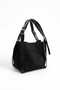 Women's Large Size Suede Shoulder Bag Black
