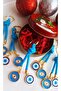 New Year's Gift 5 Pieces Blue Evil Eye Beaded Keychains in a Metal Box - New Year's Gift - 4