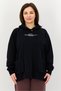 Women Oversized Fit Long Sleeve Outdoor Hoodie, Black