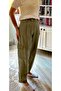 Women's Faux Leather Pocket Pants - 2