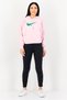 Women Oversized Fit Long Sleeve Outdoor Hoodie, Pink - 2