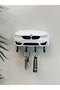3D Printing Decorative Bmw M3 F30 White Color Keychain with Front Model Design