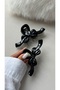 Shiny Hair Clip 2-Piece Bow Model Black Women's Hair Clip - 6