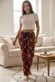 100% Viscose Stretchy Women's Pajama Bottoms - Soft Textured, Patterned, Comfortable Home Pants - 2
