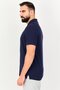 Men Sportswear Fit Short Sleeve Outdoor Polo Shirt, Navy - 4