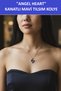 Zet Style “Angel Heart – Blue Talisman with Wings” Stainless Steel Necklace - a Gorgeous Gift - 3
