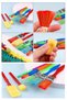 Brush Set 6 Pieces Plastic Handle Painting Brush 1 Pack Watercolor Acrylic Paint Gouache Paint Oil Paint Brush S - 2