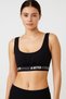 Mini Athlete Bustier with Smok Detail on the Back (Elastic) Black
