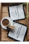 2 Decorative Heart-Shaped Coffee Napkins with Patterned Cocktail Coffee Side Serving Napkins - 7