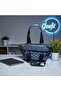 Women's Navy Blue Waterproof Quilted Shoulder & Handbag – 3 Compartments Long Strap (30X19X12 cm) - 7