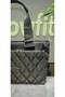 Women's Khaki Waterproof Quilted Shoulder & Hand Bag – 3 Compartments Long Strap (30X25X12 cm) - 6