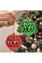 Green Christmas Ball Ornaments Peppermint Xmas Tree Home & HolidayFun Decor Pack of 4
