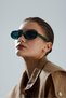 Off-White Cat Eye Brown Framed Round Shaped Sunglasses Uv Protected - 6