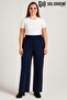 34-030 Women's Modal piped Wide Leg Pocketed Sweatpants