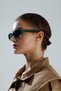 Off-White Cat Eye Green Rimmed Round Shaped Sunglasses Uv Protection - 8