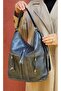 Women's Soft Leather Multi-Compartment Large Backpack and Shoulder Bag (41x33 cm) - 3