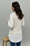 Pocketed Knitwear Vest N495 Stone Color - 4