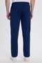 Men's Slim Fit Slim Fit Waist Lace-Up 3-Pocket Wide Leg Navy Blue Sweatpants - 7