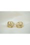 Kp031 Gold Wave Shine Earrings
