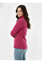 Women's Fuchsia Fleece with Zippered Stand Collar - 3