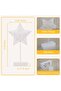 Table Lamp, Battery Powered Star Shape LED Decorative Night Light - White - 5