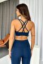 Sports Model Diver Fabric Women's Crop - Navy Blue - 2