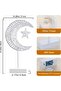 Decorative Moon Star Table Lamp (Battery Powered Warm LED) - White - 6
