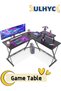 L-Shaped Desk Computer Corner Table 51 Inch Home Gaming Desk Office Writing Workstation With Black