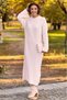 White Color Hair Knitwear Dress - 2