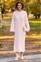 White Color Hair Knitwear Dress - 3