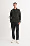 Thick Pique Fabric Premium Polo Neck Regular Fit Sweat Cardigan