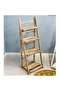 4 Tier Wooden Ladder Shelf – Foldable Plant Rack and Decorative Display Stand - 3