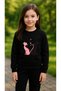 Team Sweatshirt Pink Black Cat Ba Printed Iz Boys Crew Neck3 4-5-6-7-8-9-10-11-12Years