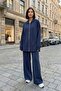 Women's Modal Fabric Kangaroo Pocket Zippered Double Suit