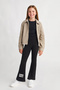 3-Piece Girls' Knitwear Leggings with Spanish Leg Opening - 4