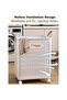Foldable Laundry Basket 60L With 4 Tier Wheels Cloth Storage 38*9*47.5CM (white) - 2