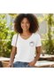 Women's V-Neck Flower Printed T-Shirt - 3