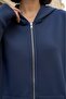 Women's Modal Fabric Kangaroo Pocket Zippered Double Suit - 6