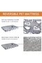 Dog Bed Mat Reversible 24" Pet Bed Mattress Waterproof Removable Cover, Light Grey - 3