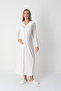 Jacquard Lace Maternity Nightgown and Striped Maternity Dress Set |   Set of 2 with Breastfeeding Feature - 4