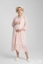 Pregnant Women's Maternity Dressing Gown Nightgown Set with Fisto Detail Elegant Set of 2