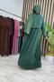 Güli̇zar Elbi̇se Ayrobin Fabric Women's Emerald Cape Detailed Hijab Dress - 2