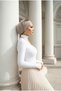 White Slip-On Women's Bodysuit – Stretchy Fabric - 6