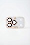 واقي عدسة الكاميرا آيفون 17 برو سافير مع تقنية AR+AF، شفاف ناعم مع إطار برتقالي، حماية كاملة - 8