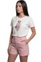 ''Pink Jumpsuit Bear'' Stylish Teddy Bear Printed 100% Cotton Relaxed Fit Premium Women's T-Shirt - 5