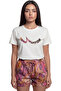 ''Summer Wave'' Dynamic Lettering Printed 100% Cotton Relaxed Fit Premium Women's T-Shirt - 6