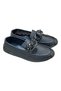 New Model Flat Black Chain Bow Perforated Sports Ballerina Shoes - 3